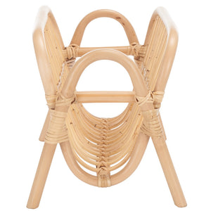 Safavieh Selby Magazine Rack - Natural Rattan Storage Solution With Chic Curves For A Cozy Reading Nook STG6505A