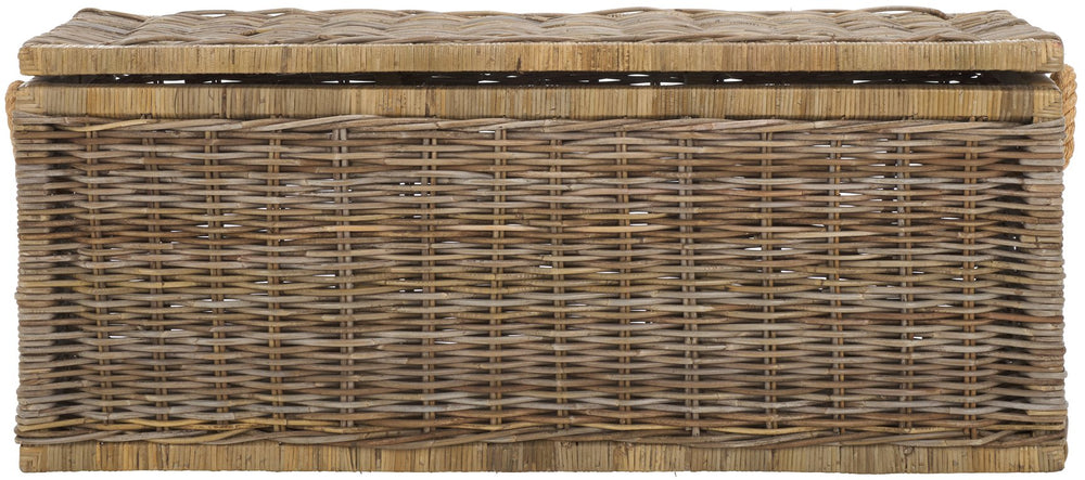 Safavieh Elyse Trunk - Square Rattan Storage Solution In Natural Unfinished Finish For Stylish Organization Natural Unfinished Rattan Stg6506a