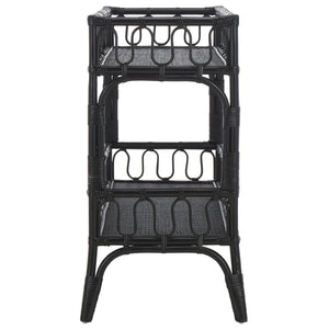 Safavieh Isaiah 2 Tier Console Table - Stylish Rattan Storage Solution For Modern Home Décor And Organization Black Rattan Stg6509b