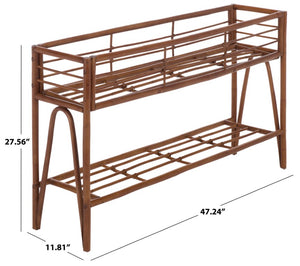 Safavieh Julep Slim Wood Console Table Warm Natural Finish Entryway Living Room Accent STG6510A