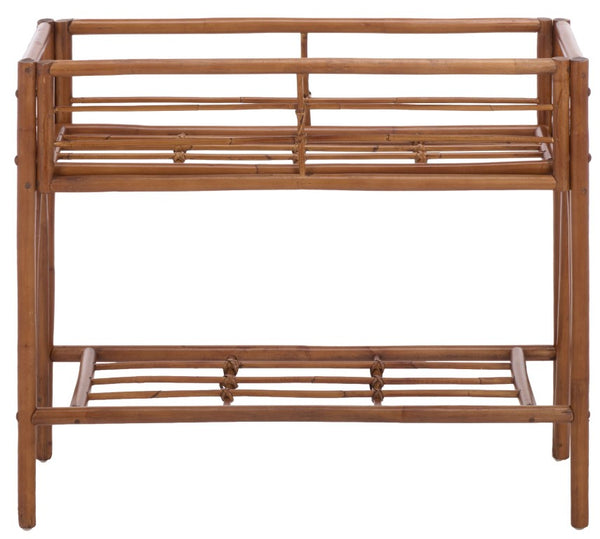 Safavieh Julep Slim Wood Plant Stand Console Natural Finish Entryway Accent Organic Style STG6511A