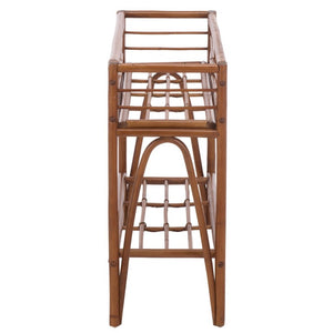 Safavieh Julep Slim Wood Plant Stand Console Natural Finish Entryway Accent Organic Style STG6511A