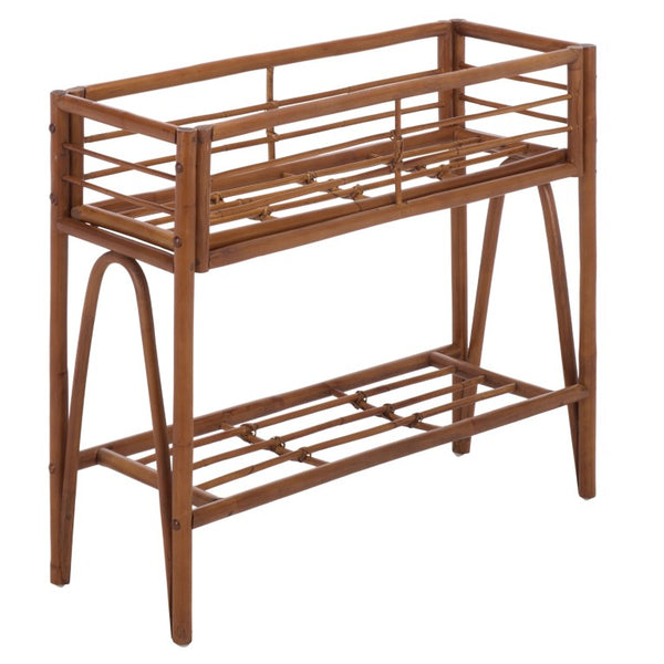 Safavieh Julep Slim Wood Plant Stand Console Natural Finish Entryway Accent Organic Style STG6511A