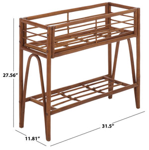 Safavieh Julep Slim Wood Plant Stand Console Natural Finish Entryway Accent Organic Style STG6511A
