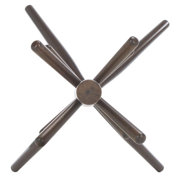 Sergius Coat Stand With Solid Wood Frame, Slim 18"X18" Base, Multiple Hooks For Organized Entryways