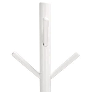 Sergius Coat Stand With Solid Wood Frame, Slim 18"X18" Base, Multiple Hooks For Organized Entryways