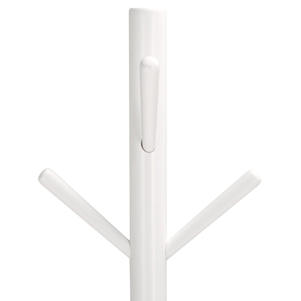 Sergius Coat Stand With Solid Wood Frame, Slim 18"X18" Base, Multiple Hooks For Organized Entryways