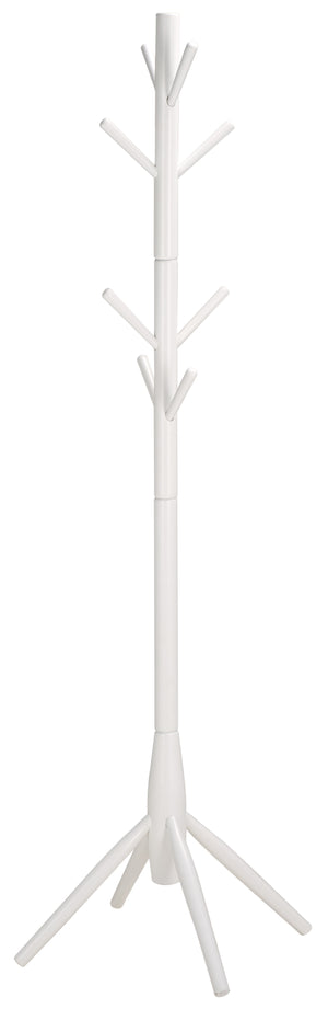 Sergius Coat Stand With Solid Wood Frame, Slim 18"X18" Base, Multiple Hooks For Organized Entryways