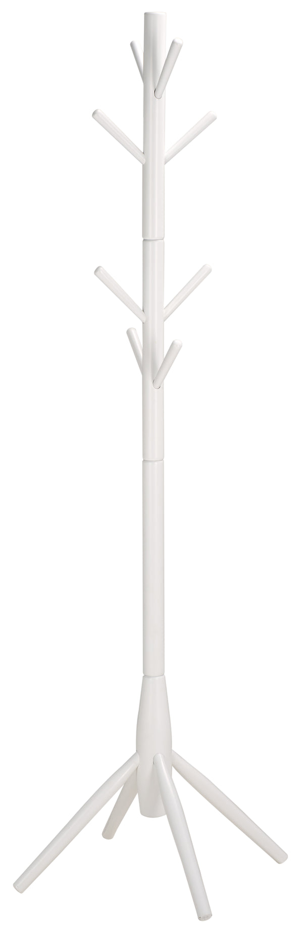 Sergius Coat Stand With Solid Wood Frame, Slim 18"X18" Base, Multiple Hooks For Organized Entryways
