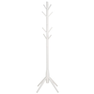 Sergius Coat Stand With Solid Wood Frame, Slim 18"X18" Base, Multiple Hooks For Organized Entryways
