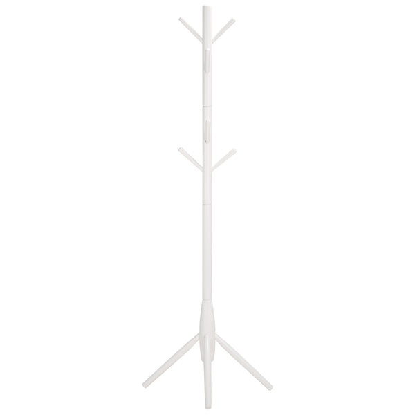 Sergius Coat Stand With Solid Wood Frame, Slim 18"X18" Base, Multiple Hooks For Organized Entryways