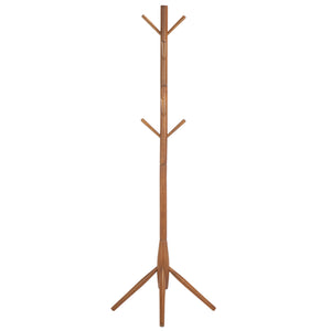 Sergius Coat Stand With Solid Wood Frame, Slim 18"X18" Base, Multiple Hooks For Organized Entryways