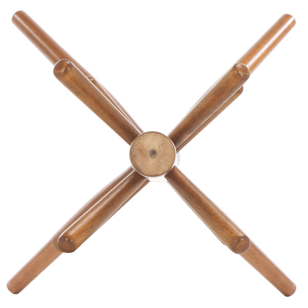 Sergius Coat Stand With Solid Wood Frame, Slim 18"X18" Base, Multiple Hooks For Organized Entryways