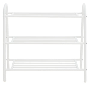 Safavieh Mira Storage Shoe Rack  XII23 White  Metal STG9300A