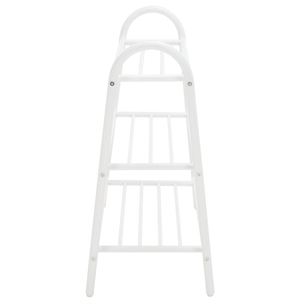 Safavieh Mira Storage Shoe Rack  XII23 White  Metal STG9300A