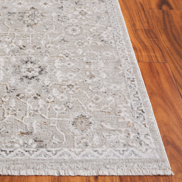 Safavieh Sterling Turkish 8X10 Ivory Beige Area Rug — Power-Loomed Viscose/Polyester Low-Pile Floral-Geometric Elegance STI227A-8