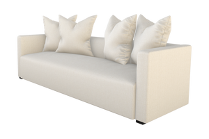 Moss Home Stinson Sofa - Elegant Tuxedo Design With Clean Lines, Perfect For Formal And Casual Spaces Ivory 100% Olefin Stin-sof-96-celivo