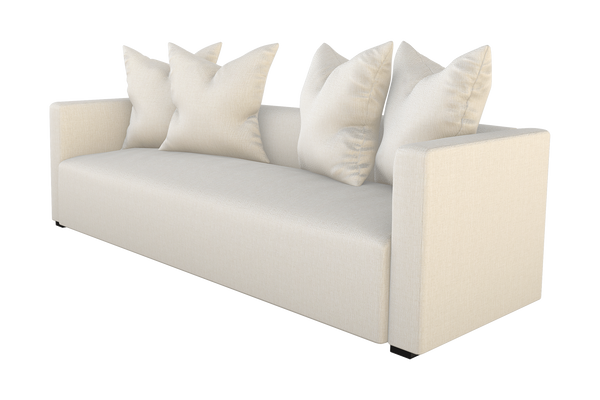 Moss Home Stinson Sofa - Elegant Tuxedo Design With Clean Lines, Perfect For Formal And Casual Spaces Ivory 100% Olefin Stin-sof-96-celivo