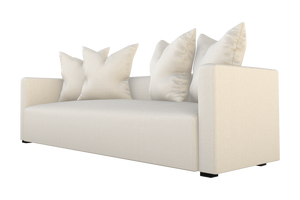 Moss Home Stinson Sofa - Elegant Tuxedo Design With Clean Lines, Perfect For Formal And Casual Spaces Ivory 100% Olefin Stin-sof-96-celivo