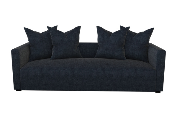 Moss Home Stinson Sofa - Elegant Tuxedo Design For Stylish Living Rooms & Versatile Home Decor Solutions Midnight 100% Polyester Stin-sof-96-covmid