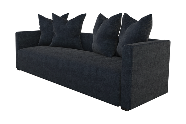 Moss Home Stinson Sofa - Elegant Tuxedo Design For Stylish Living Rooms & Versatile Home Decor Solutions Midnight 100% Polyester Stin-sof-96-covmid