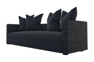 Moss Home Stinson Sofa - Elegant Tuxedo Design For Stylish Living Rooms & Versatile Home Decor Solutions Midnight 100% Polyester Stin-sof-96-covmid