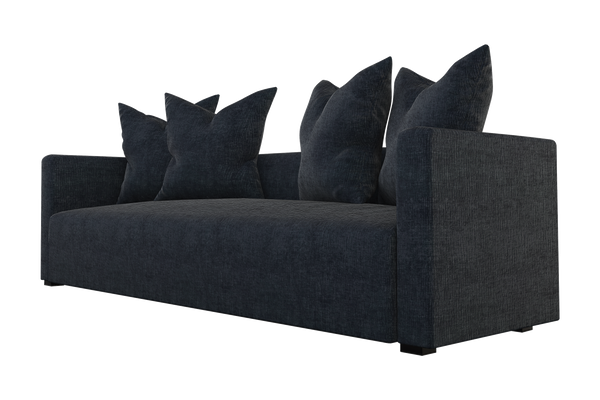 Moss Home Stinson Sofa - Elegant Tuxedo Design For Stylish Living Rooms & Versatile Home Decor Solutions Midnight 100% Polyester Stin-sof-96-covmid