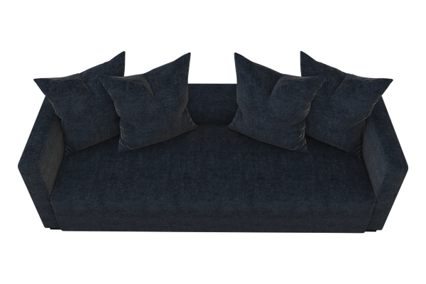 Moss Home Stinson Sofa - Elegant Tuxedo Design For Stylish Living Rooms & Versatile Home Decor Solutions Midnight 100% Polyester Stin-sof-96-covmid