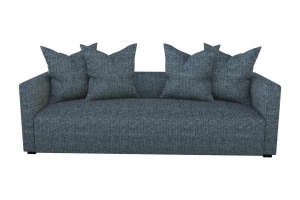 Moss Home Stinson Sofa - Elegant Tuxedo Design For Modern Living Spaces, Perfect Blend Of Style & Comfort Chambray 100% Polyester Stin-sof-96-doucha