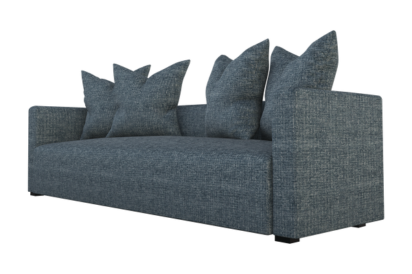 Moss Home Stinson Sofa - Elegant Tuxedo Design For Modern Living Spaces, Perfect Blend Of Style & Comfort Chambray 100% Polyester Stin-sof-96-doucha