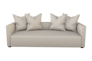 Moss Home Stinson Sofa - Elegant Tuxedo Design With Clean Lines For Stylish Formal And Casual Spaces Vanilla 100% Olefin Stin-sof-96-halvan