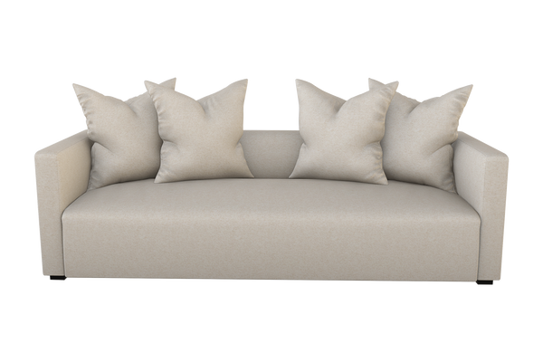 Moss Home Stinson Sofa - Elegant Tuxedo Design With Clean Lines For Stylish Formal And Casual Spaces Vanilla 100% Olefin Stin-sof-96-halvan