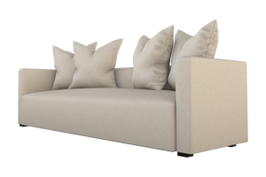 Moss Home Stinson Sofa - Elegant Tuxedo Design With Clean Lines For Stylish Formal And Casual Spaces Vanilla 100% Olefin Stin-sof-96-halvan