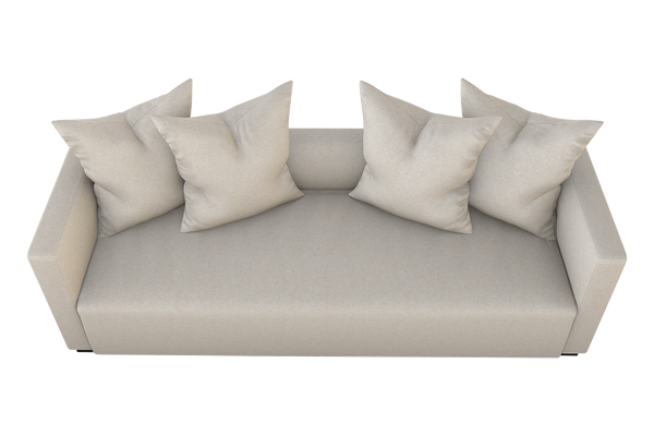 Moss Home Stinson Sofa - Elegant Tuxedo Design With Clean Lines For Stylish Formal And Casual Spaces Vanilla 100% Olefin Stin-sof-96-halvan