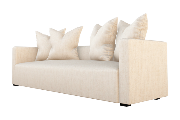 Moss Home Stinson Sofa - Elegant Tuxedo Design With Clean Lines For Stylish Formal And Casual Spaces Cloud 100% Olefin Stin-sof-96-halclo