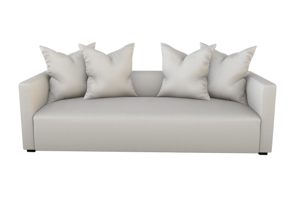 Moss Home Stinson Sofa - Elegant Hot Seat Vanilla Fabric Tuxedo Design For Stylish Living Spaces & Comfort Vanilla 90% Polyester,10% Linen Stin-sof-96-hotvan