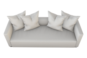 Moss Home Stinson Sofa - Elegant Hot Seat Vanilla Fabric Tuxedo Design For Stylish Living Spaces & Comfort Vanilla 90% Polyester,10% Linen Stin-sof-96-hotvan