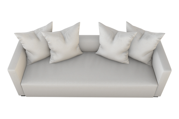 Moss Home Stinson Sofa - Elegant Hot Seat Vanilla Fabric Tuxedo Design For Stylish Living Spaces & Comfort Vanilla 90% Polyester,10% Linen Stin-sof-96-hotvan