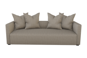 Moss Home Stinson Sofa - Elegant Low-key Cement Fabric Tuxedo Design For Modern Living Spaces & Style Cement 100% Polyester Stin-sof-96-lowcem