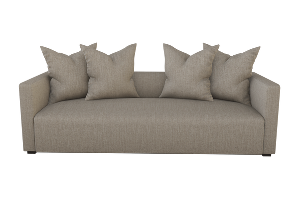 Moss Home Stinson Sofa - Elegant Low-key Cement Fabric Tuxedo Design For Modern Living Spaces & Style Cement 100% Polyester Stin-sof-96-lowcem