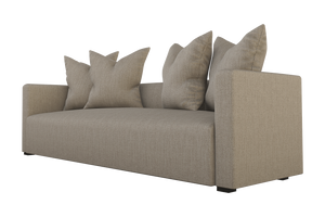 Moss Home Stinson Sofa - Elegant Low-key Cement Fabric Tuxedo Design For Modern Living Spaces & Style Cement 100% Polyester Stin-sof-96-lowcem