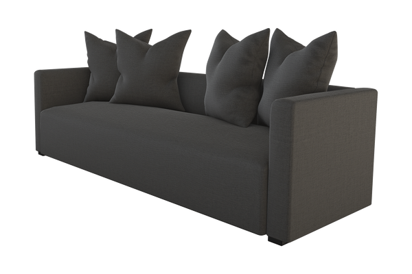 Moss Home Stinson Sofa – Elegant Tuxedo Style With Clean Lines, Perfect For Formal And Casual Spaces Anthracite 54% Polyester 36% Viscose 10% Linen Stin-sof-96-offant