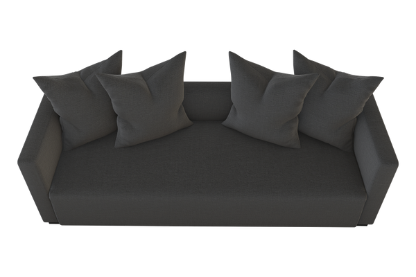 Moss Home Stinson Sofa – Elegant Tuxedo Style With Clean Lines, Perfect For Formal And Casual Spaces Anthracite 54% Polyester 36% Viscose 10% Linen Stin-sof-96-offant