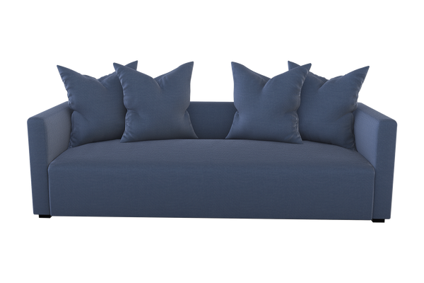 Moss Home Stinson Sofa – Elegant Tuxedo Style With Clean Lines, Perfect For Formal And Casual Spaces Indigo 54% Polyester 36% Viscose 10% Linen Stin-sof-96-offind