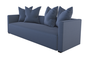 Moss Home Stinson Sofa – Elegant Tuxedo Style With Clean Lines, Perfect For Formal And Casual Spaces Indigo 54% Polyester 36% Viscose 10% Linen Stin-sof-96-offind