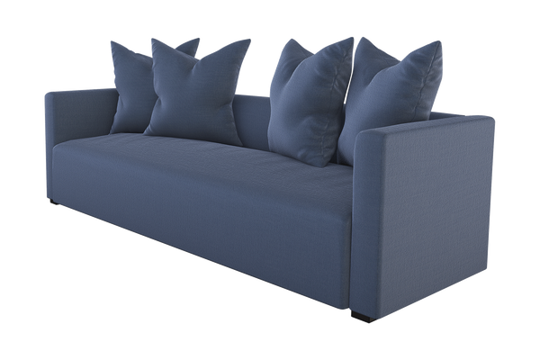 Moss Home Stinson Sofa – Elegant Tuxedo Style With Clean Lines, Perfect For Formal And Casual Spaces Indigo 54% Polyester 36% Viscose 10% Linen Stin-sof-96-offind