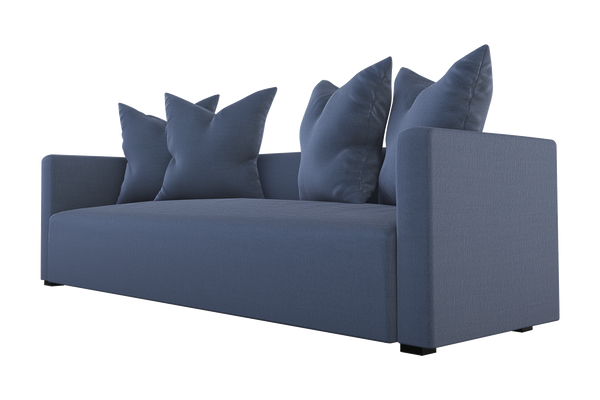Moss Home Stinson Sofa – Elegant Tuxedo Style With Clean Lines, Perfect For Formal And Casual Spaces Indigo 54% Polyester 36% Viscose 10% Linen Stin-sof-96-offind