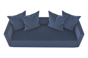Moss Home Stinson Sofa – Elegant Tuxedo Style With Clean Lines, Perfect For Formal And Casual Spaces Indigo 54% Polyester 36% Viscose 10% Linen Stin-sof-96-offind