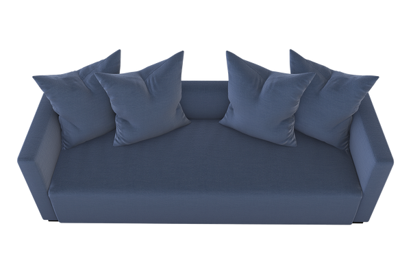 Moss Home Stinson Sofa – Elegant Tuxedo Style With Clean Lines, Perfect For Formal And Casual Spaces Indigo 54% Polyester 36% Viscose 10% Linen Stin-sof-96-offind