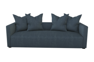 Moss Home Stinson Sofa - Elegant Tuxedo Design With Clean Lines For Formal And Casual Living Spaces Denim 100% Polyester Stin-sof-96-shoden